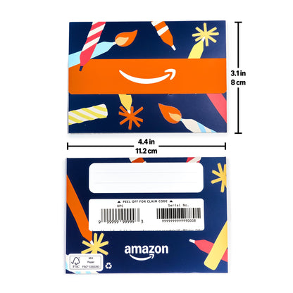 Amazon Physical Gift Card in Mini Envelope - Candlelight Celebration | Christmas, Birthday, Congrats