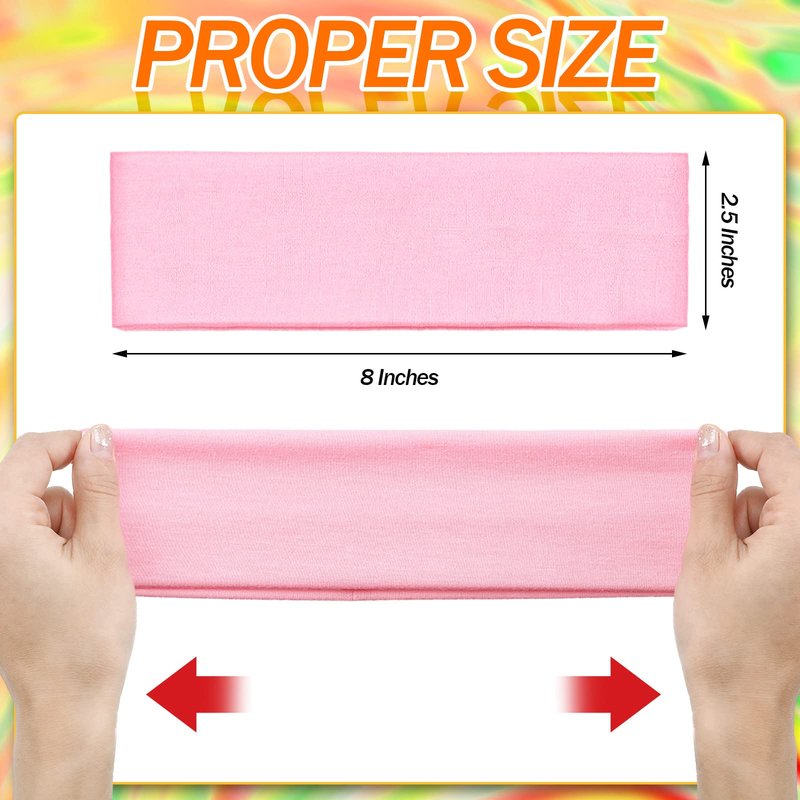Eboot 12 Pcs Sport Headbands for Women Fabric Elastic Hair Bands Soft Cotton Cloth Stretchy Head Bands Sweat Absorption Athletic Headbands for Workout Yoga Running