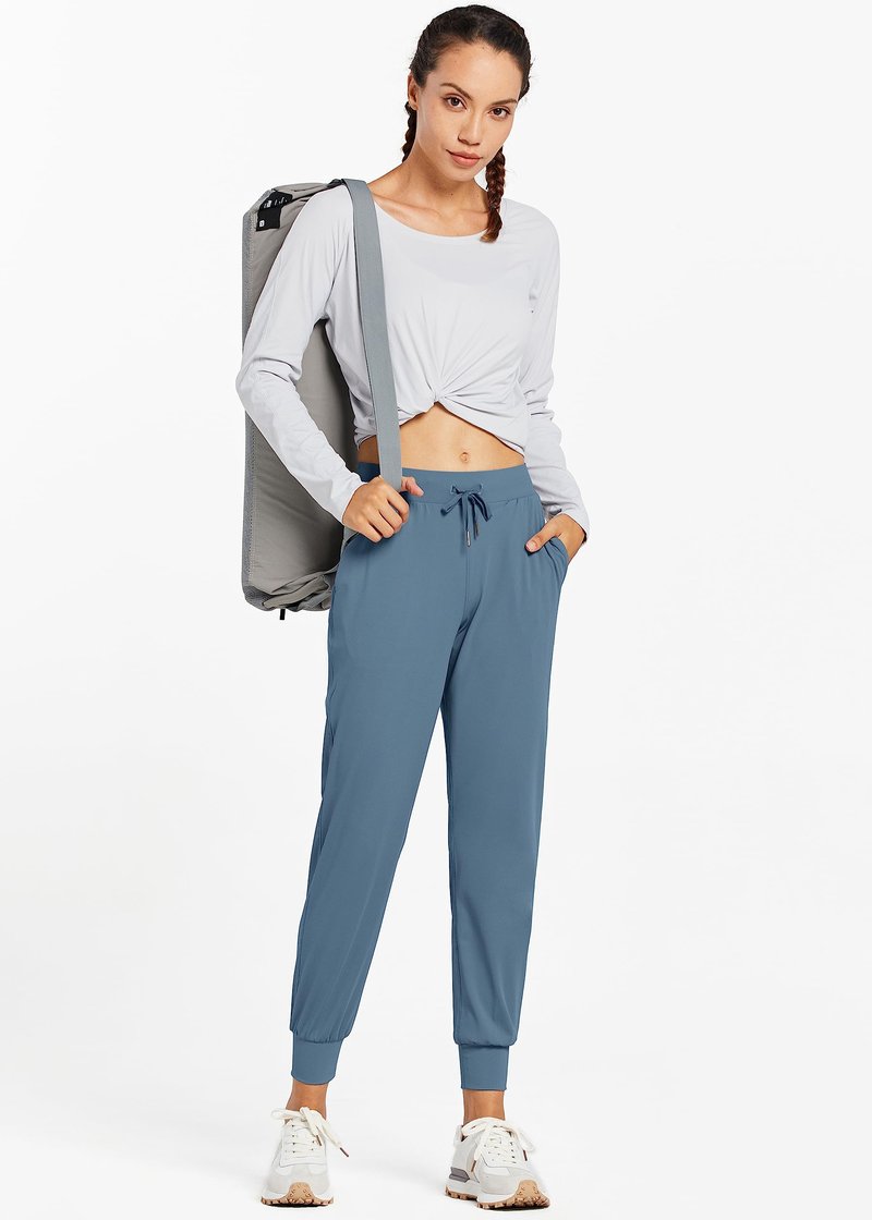 Libin Women's Joggers Pants Athletic Dance Sweatpants with Pockets Running Tapered Casual Pants for Workout,Lounge, Slate Blue L