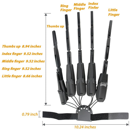 Halloween Articulated Fingers with Protective Gloves, Articulated Finger Extensions, Finger Claw with Protective Gloves, Scary and Flexible Skeleton Claws Hands, Halloween Props for Any Costume, Black