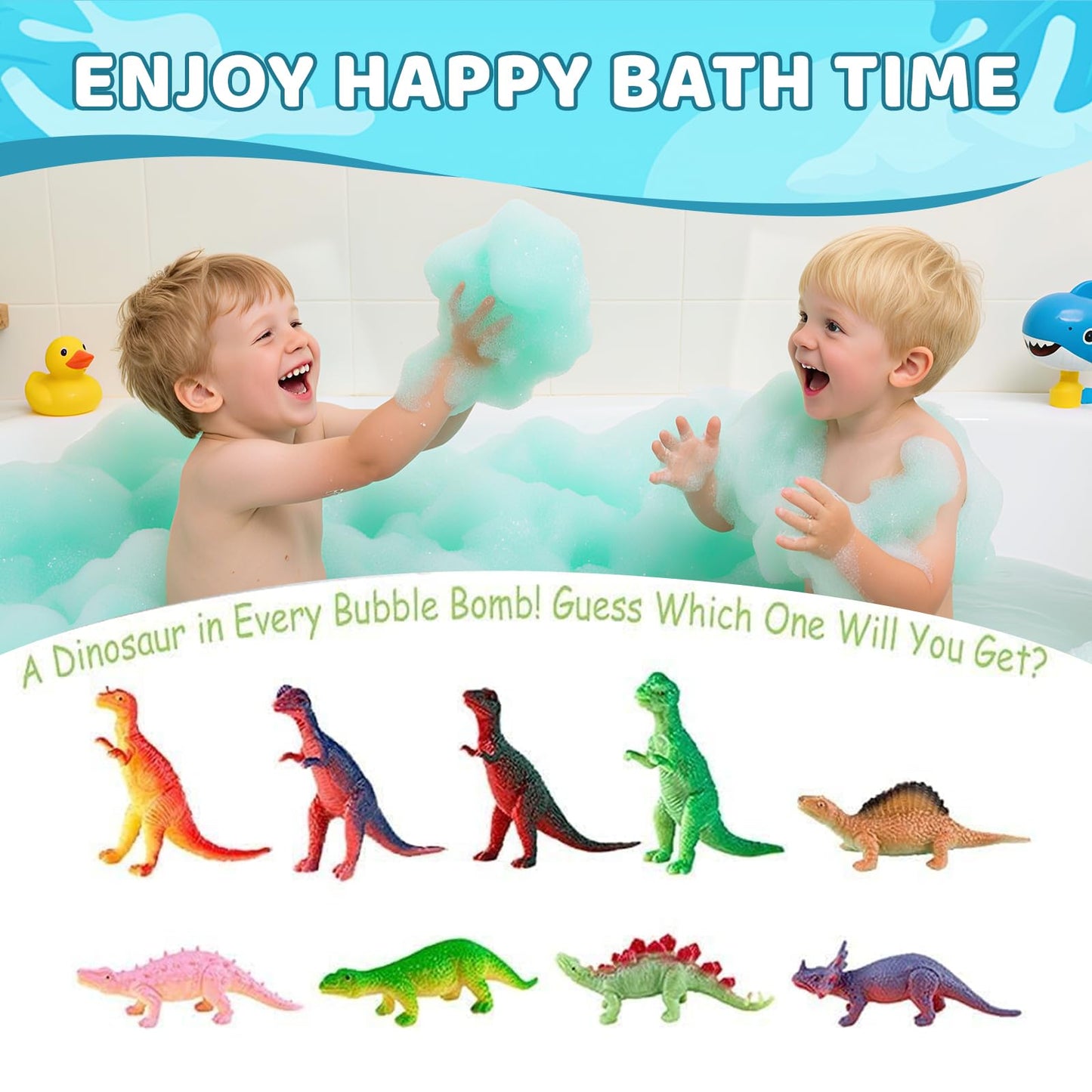 STARYAR Bath Bombs for Kids with Surprise Toys Inside, Kids Christmas Gifts, Stocking Stuffers for Kids Boys, XXXL Dinosaur Egg Bubble Bath Bombs Gift Set, Dino Eggs Toys for Boys 3 4 5 6 7
