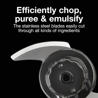 Proctor Silex Durable Electric Vegetable Chopper & Mini Food Processor for Chopping, Puree & Emulsify, 1.5 Cup, White