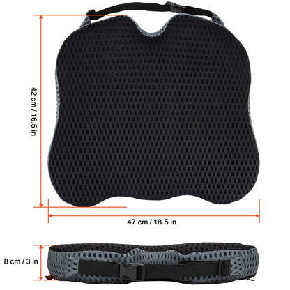 ZHOOGE Car Seat Cushion Pillow, Memory Foam Driver Seat Cushion Car Seat Pad, Wedge Seat Cushion for Office Chairs, Kitchen Chairs, Recliner (Black)
