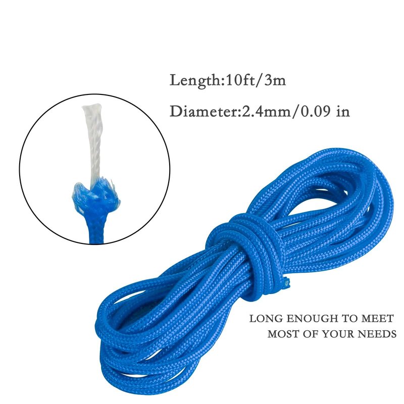 Archerest Bow String D Loop, 10 ft. D Release Nocking Loop Rope for Compound Bowstring Archery (Blue)