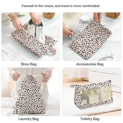 8 Set Packing Cubes for Suitcases, Packing Cube with Shoe, Cosmetics, Clothing, and Accessories Bags Packing Cubes for Travel Luggage Organizer(Leopard)