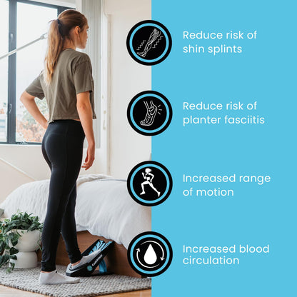 CalfPRO® Leveraged Calf Stretcher for Plantar Fasciitis Relief. Deep Heel Lock Stretch Device for Tight Calves, Achilles, Hamstrings, & Foot Pain. Portable Mobility Tool for Athletes & Everyday Use