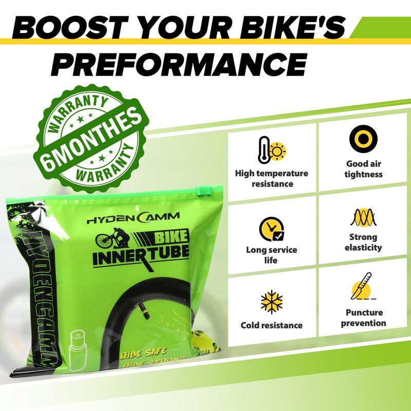 Hydencamm 2 Pack 12" / 12.5" Inch Bike Tube Fit 1.75/1.95/2.125 with 32mm Schrader Valve, 12.5 x 1.95 Bike Tube with 2PCS Levers, 12x2.125 Inner Tube Compatible with Kids Bikes, Strollers