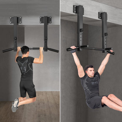 Joist Mount Pull Up Bar, Beam Mounted Chin Up Bar for Home Gym With Wood Mount and Wall Mount Screws