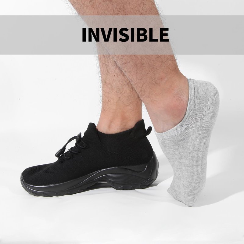 Nroktia 10 Pairs Non Slip No Show Socks Womens and Mens Low Cut Invisible Liner Ankle Socks (4 Black-4 White-2 Grey)