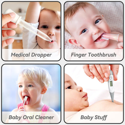 Baby Healthcare and Grooming Kit for Newborn Kids, 24PCS Upgraded Safety Baby Care Kit, Newborn Nursery Health Care Set, Baby Care Product (Grey White)