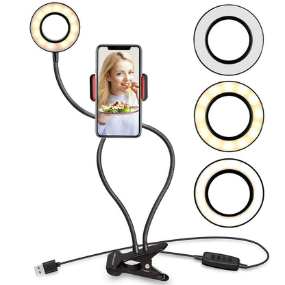 Selfie Ring Light with Cell Phone Holder for Live Streaming/Makeup