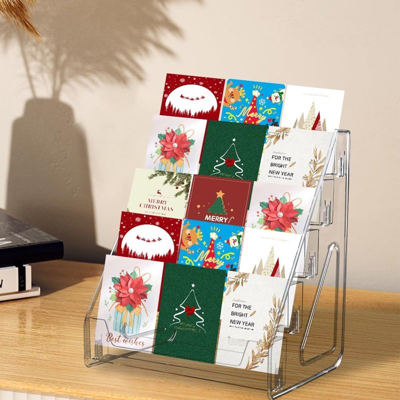 5-Tier Trading Card Display Stand - Vertical Tabletop Holder for PSA BGS SGC Graded Cards | Ideal for Baseball & Basketball