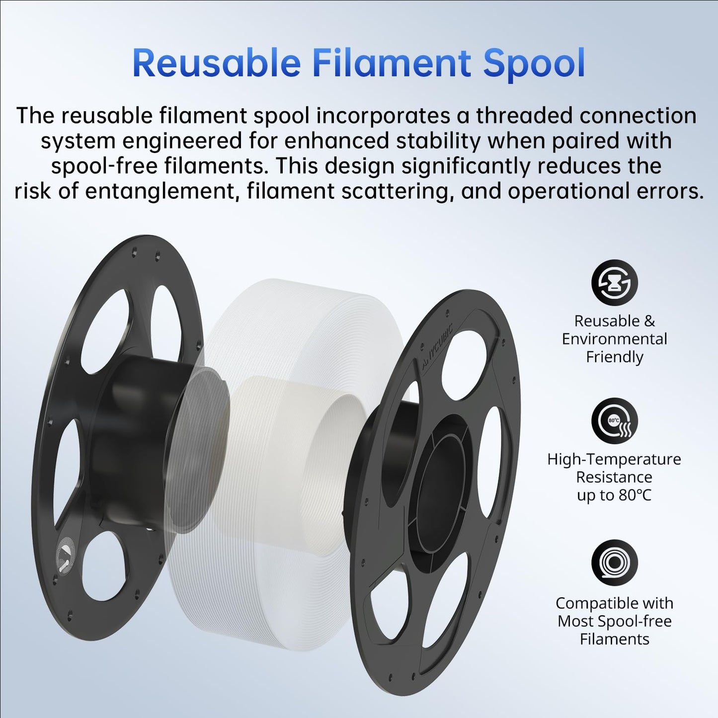 ANYCUBIC PLA+ 3D Printer Filament 1.75mm, High Toughness 3D Printing Filament, Dimensional Accuracy +/- 0.02mm, Print with Most FDM 3D Printers, Intelligent Identification，1KG Spool, Black