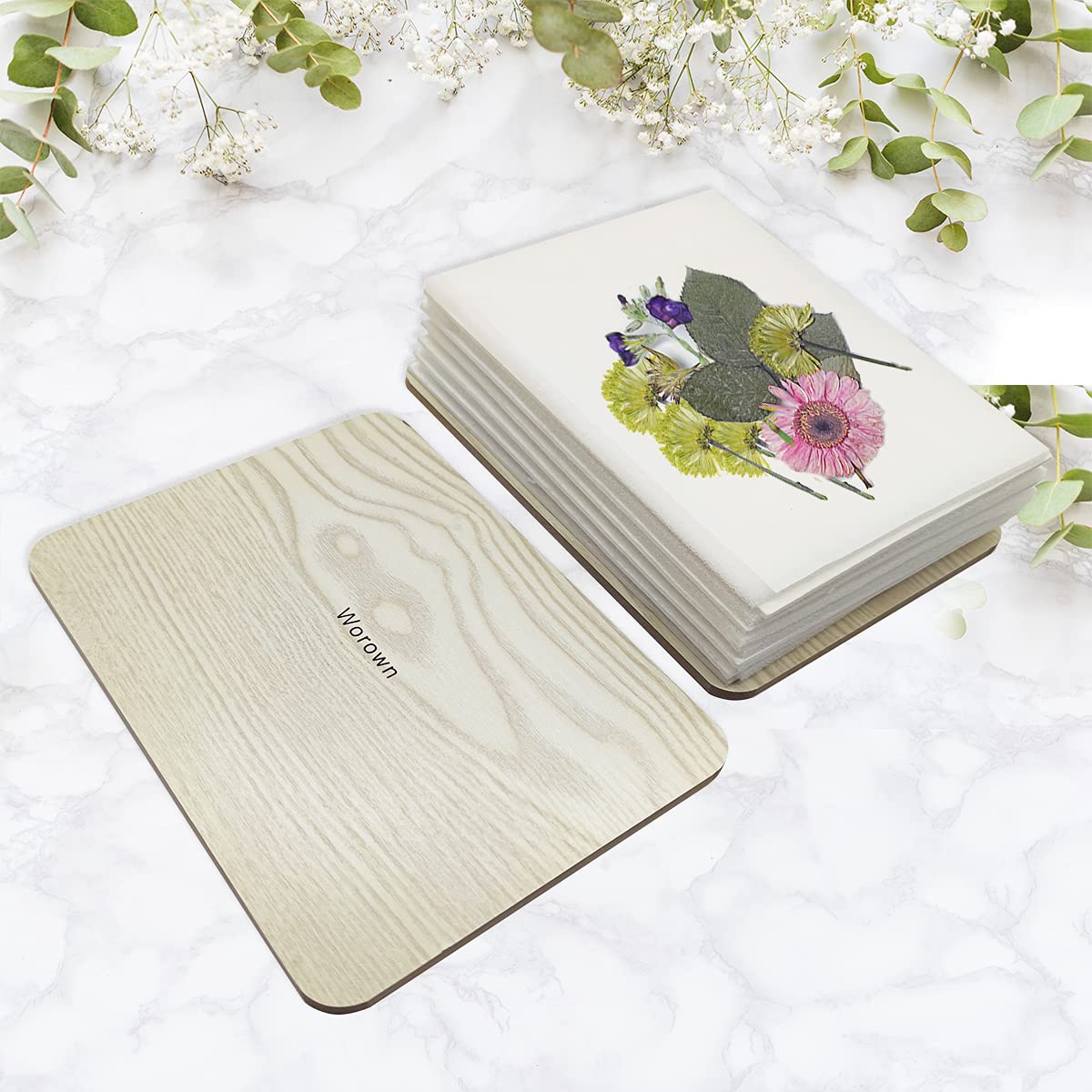 Worown Professional Flower Press Kit, 6 x 8 inch 6 Layer Nature Press Kit Including Instructions