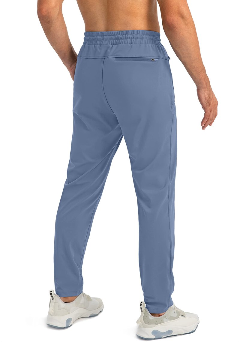 G Gradual Men's Sweatpants with Zipper Pockets Tapered Joggers for Men Athletic Pants for Workout, Jogging, Running (Slate Blue, Medium)