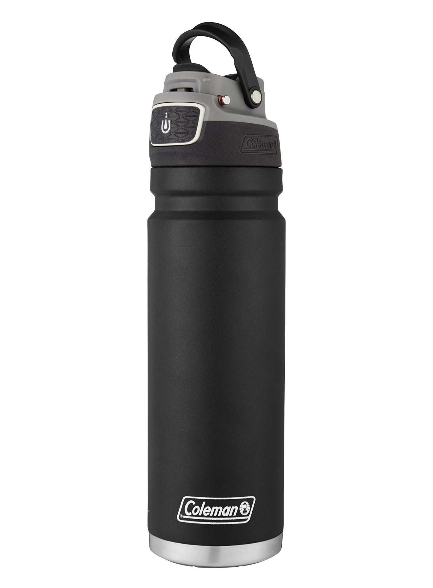 Coleman Autoseal FreeFlow Stainless Steel Water Bottle, Black, 24oz