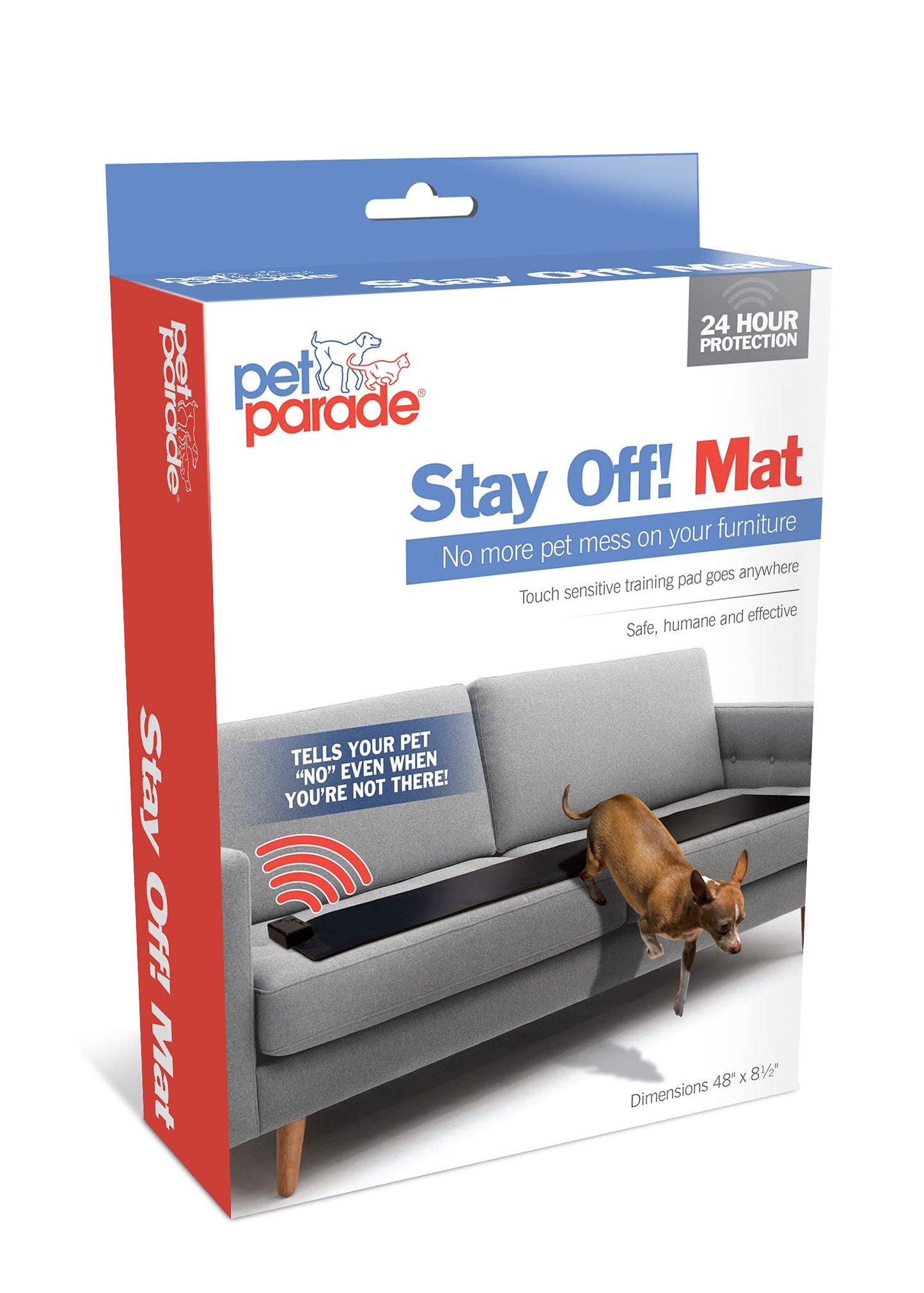 Pet Parade Stay Off! Mat - Indoor Pet Training Sonic Repellent for Dogs and Cats, Browns