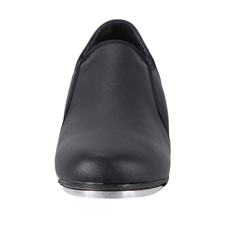 Linodes Unisex PU Leather Slip On Tap Shoe Dance Shoes for Women and Men's Dance Shoes-Black-8.5M