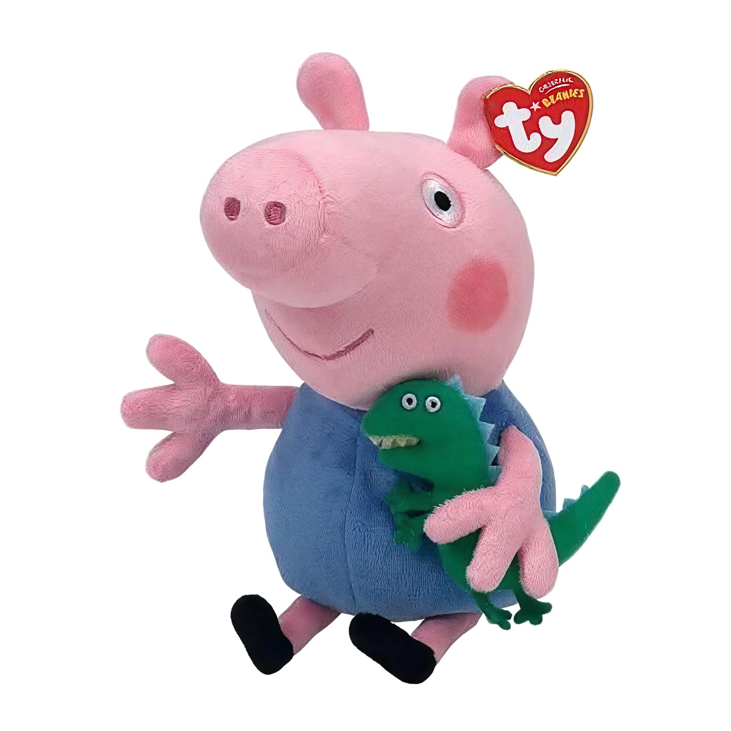 Ty Beanies George 10" | Peppa Pig Beanie Baby Soft Plush Toy | Collectible Cuddly Stuffed Teddy