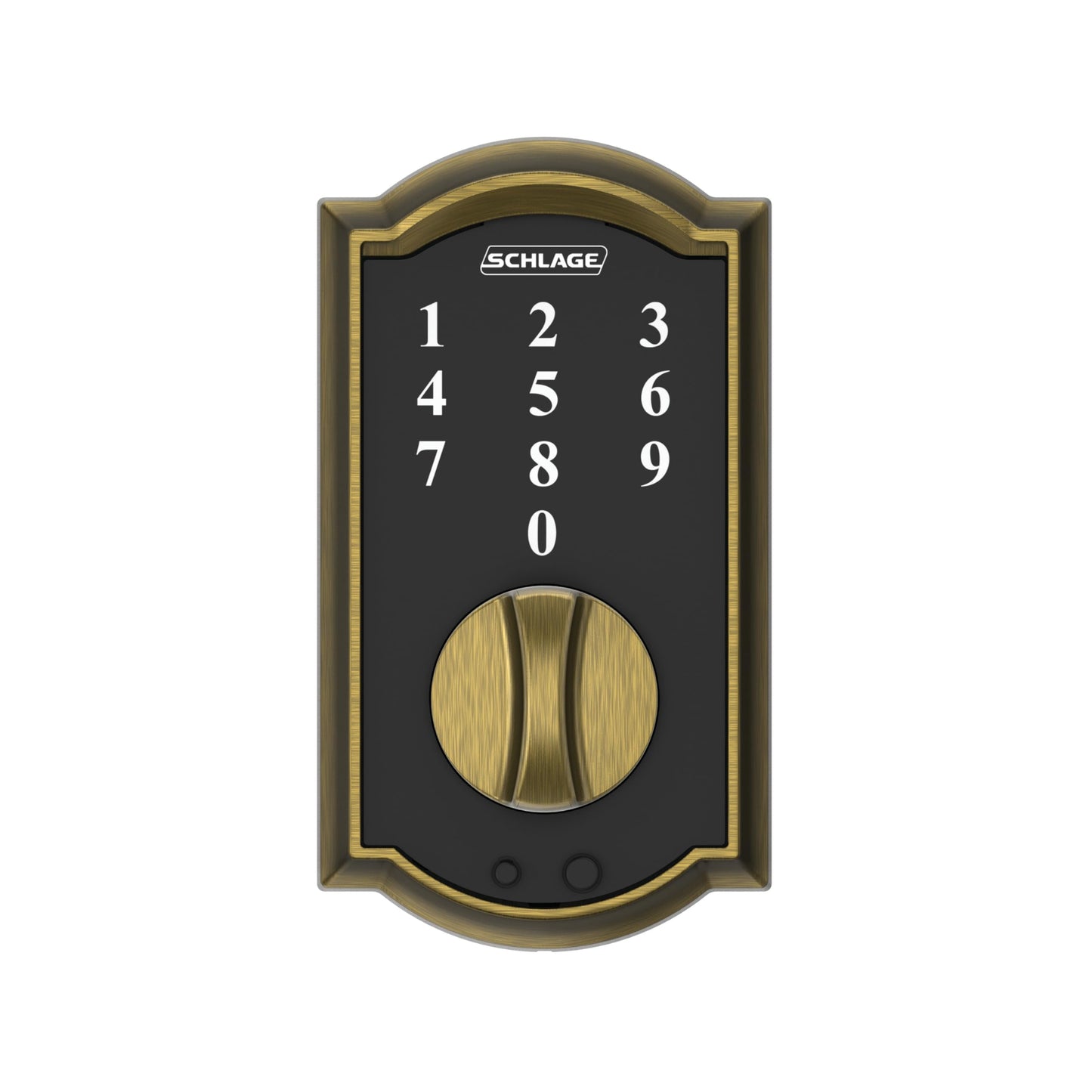 SCHLAGE BE375 CEN 622 Touch Keyless Touchscreen Electronic Deadbolt Lock, Matte Black
