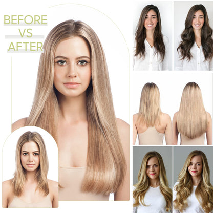 S-noilite® 17-26 Inches(43-66cm) 8pcs Long Full Head Clip In Hair Extensions Extension Sexy Lady Fashion Halloween Choice 60 Colours (26 Inches-Straight, Sandy blonde & bleach blonde)