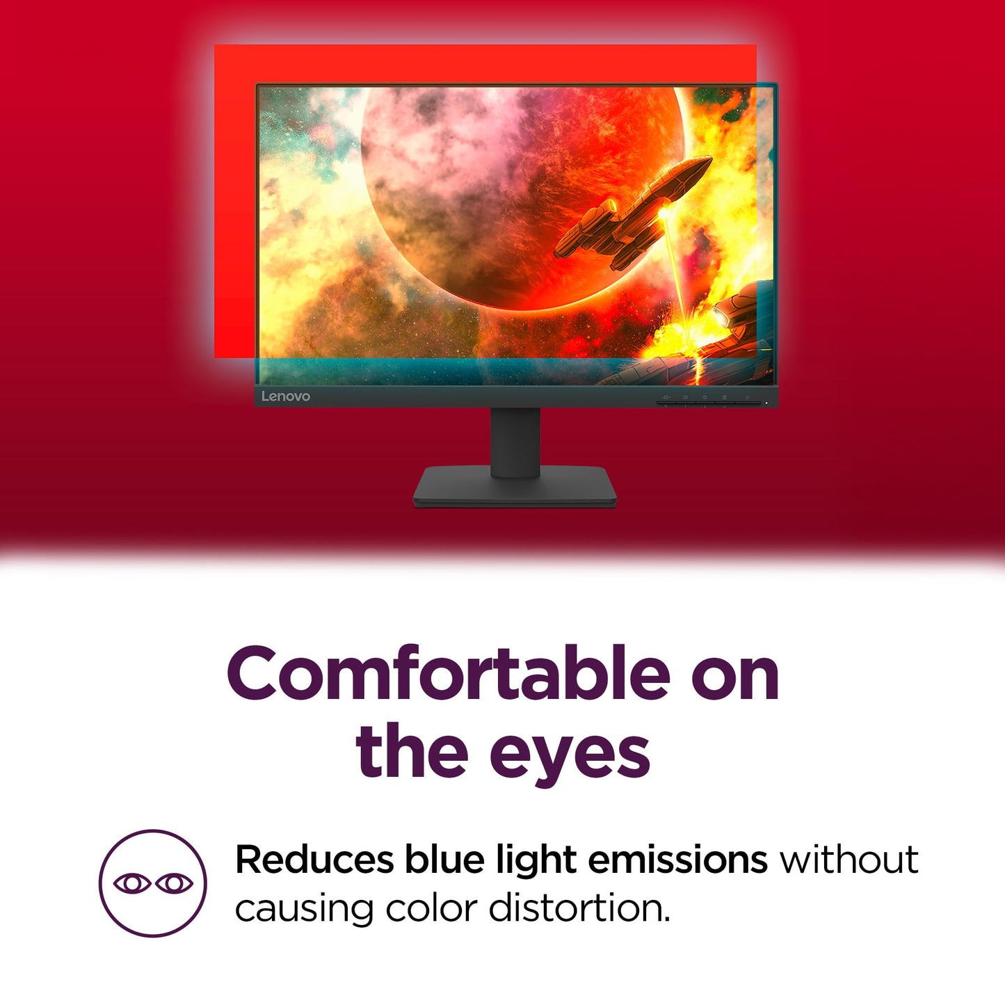 Lenovo L22e-40 Monitor, 21.45” FullHD Resolution, 250 nits Brightness, 75Hz Refresh Rate, AMD FreeSync, HDMI and VGA Ports, Tilt-Adjustable Stand, Natural Low Blue Light, Cloud Grey