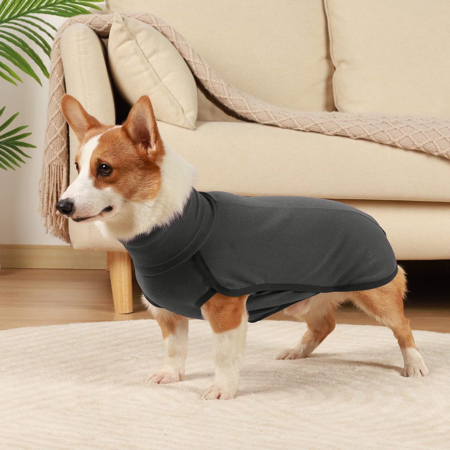 Hjyokuso Dog Jumper Fleece Vest Sweater, Warm & Lightweight Pullover Pajama Coat, Autumn Winter Cold Weather Puppy Clothes Jacket for Small Medium Large Dogs (Black 3XL)