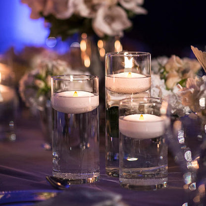 QQFCTOO 24 Pack 3” Flameless LED Floating Candles, Water-Activated Battery Operated Floating Candle with180+ Hours Runtime for Cylindrical Vase, Pool, Fountain - Ideal for Wedding, Party Decoration