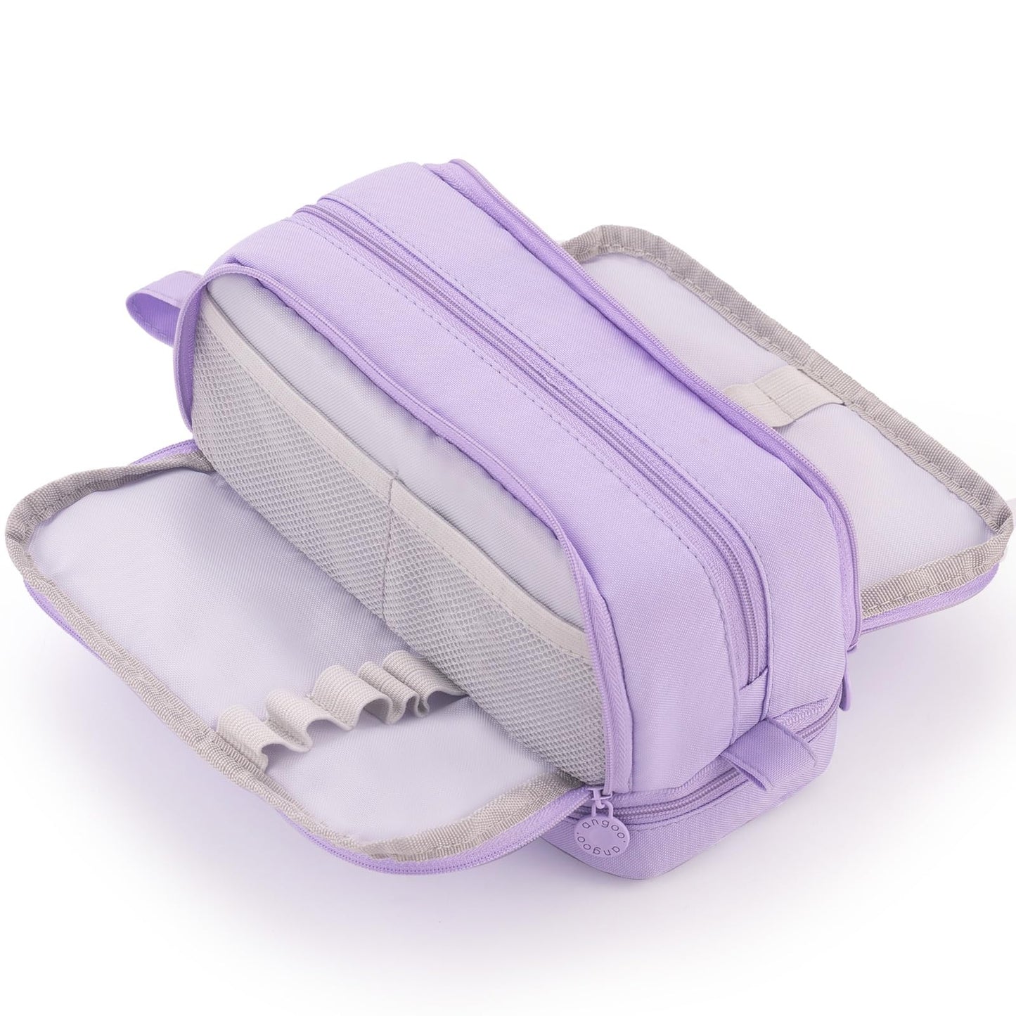CICIMELON Large Capacity Pen Pencil Case with 4 Compartments, Multi-Slot Pencil Pouch Bag Aesthetic School Supplies Organizer for Teen Girls, Women, Adults (Purple)