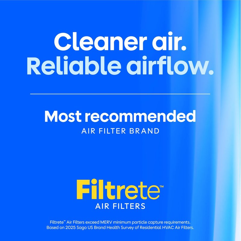 Filtrete 12x36x1 Air Filter, MERV 11, MPR 1000, Allergens & Pet Dander, 3-Month AC and Furnace Filters, Cleaner Air, Reliable Airflow, 4 HVAC Filters (Actual Size 11.68 x 35.68 x 0.81 in)