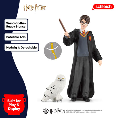 Schleich Wizarding World™ of Harry Potter 2-Piece Set with Harry Potter™ & Hedwig™ Collectible Figurines for Kids Ages 6+