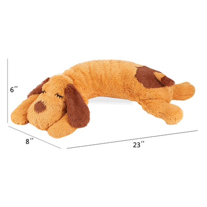 WEOK Heartbeat Puppy Toy - Comfort Cuddler Pillow, Dog Anxiety Relief Calming Aid,Heartbeat Stuffed Toy for Dogs,Puppy Sleep Aid, Behavioral Aid, Dog Plush Toy with Heartbeat for Dogs Cats Pets