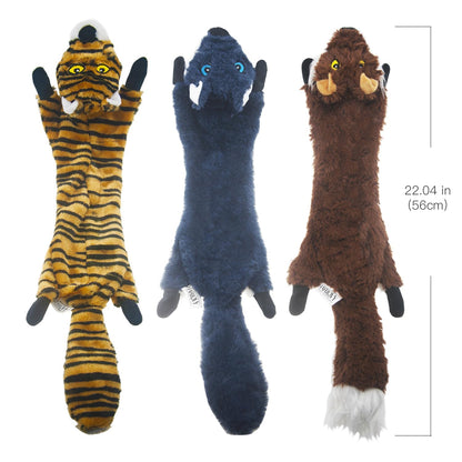 SHARLOVY Dog Squeaky Toys 5 Pack, Pet Crinkle Toy No Stuffing Animals Plush, Dog Chew for Large and Medium, Doggie Teething for Boredom