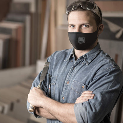 DualVertex Face Mask - Breathable With Filter, Cotton, Washable & Reusable - Adjustable Ear Straps, Nose Wire, Valve and Replaceable Filters