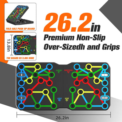 AERLANGUpgraded Push-up Board Home Fitness Accessories, Multifunctional 30-in-2 Push-up Bar Fitness Equipment, Portable Strength Training Equipment with Push-up Handles and Pilates Bar