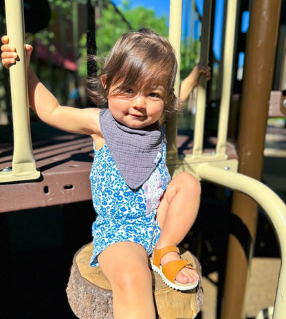 DiaperSquad's 10-Pack Baby Bibs for Drooling and Teething, Bibs for Boys, Baby Girl - Solid Cotton Baby Drool Bibs (Neutral - 100% Muslin)