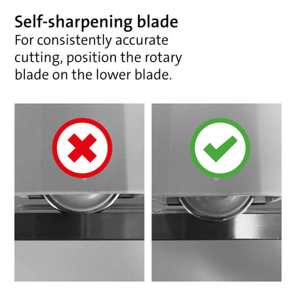 Dahle 508 DIN A3 Self-Sharpening Paper Trimmer Guillotine with Safety Cutting Protection, Blue