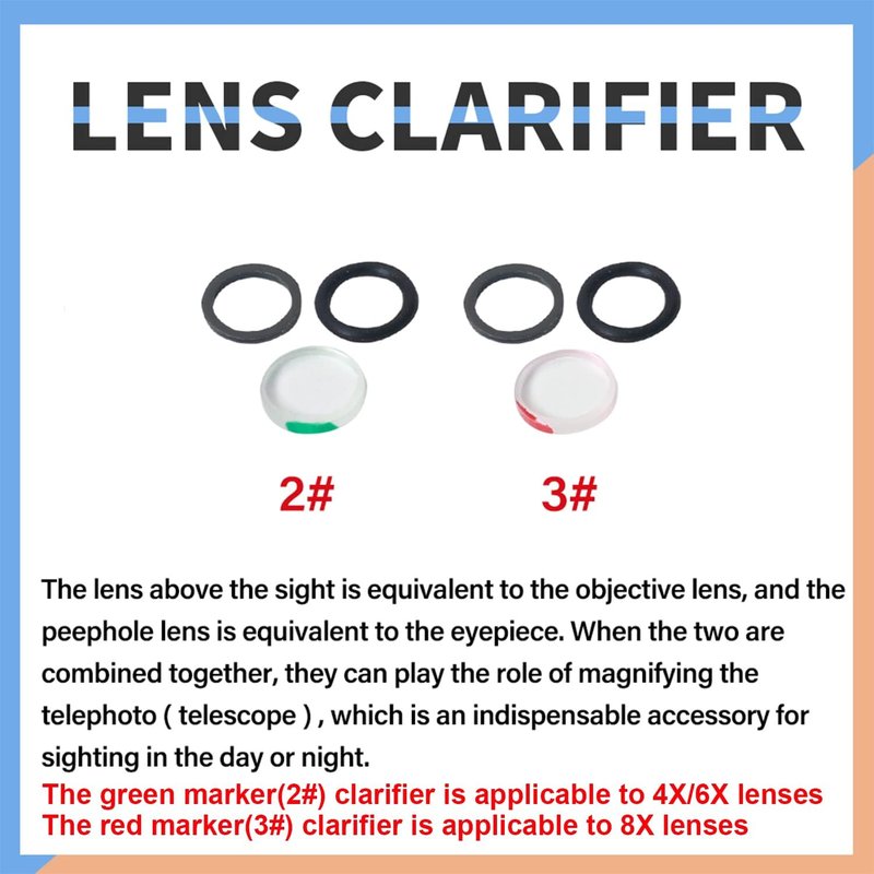 Archery Peep Sight Kit - 6X/8X Clarifier & 5 Aperture Lenses for Compound Bow | 37/45 Degree