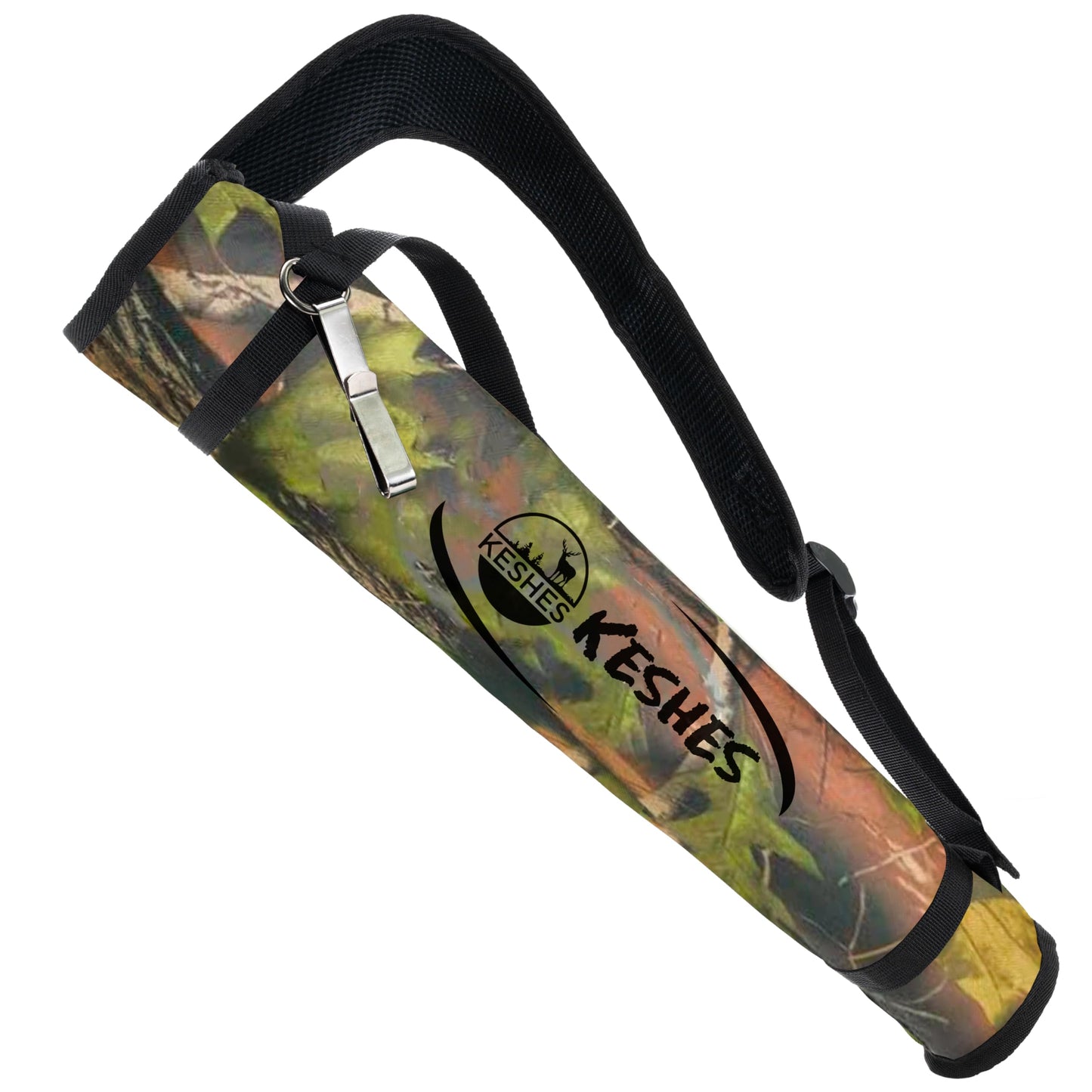 KESHES Archery Back Arrow Quiver Holder - Adjustable Quiver for Arrows with Shoulder Strap and Belt Clip - Ideal for Bow Hunting & Target Practice for Youth & Adults