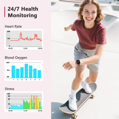 Blackview 2025 Fitness Tracker (Answer/Make Calls), Smart Watch for Men and Women with Heart Rate/SpO2/Sleep Monitor/2 Straps, 100+ Sports Modes, IP68 Waterproof Activity Tracker for Android/iPhone