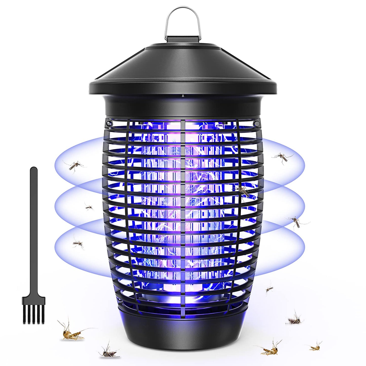 PALONE Electric Bug Zapper Outdoor, 20W Electirc Fly Zapper Indoor with Sturdy Top Hook, 4500V Mosquito Zapper Indoor with 3.9ft PVC Wire, Waterproof Bug Zapper for Outdoor, Garden, Bedroom