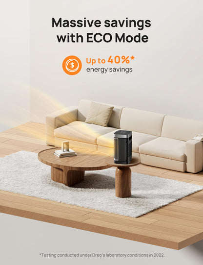 Dreo Electric Space Heater, 70° Oscillating Portable Heaters for Home, 1500W PTC Ceramic Heater with Thermostat, Remote Control, 3-Mode 3-Speed, 1-12H Timer, Overheat & Tip-Over Protection, ECO-Mode