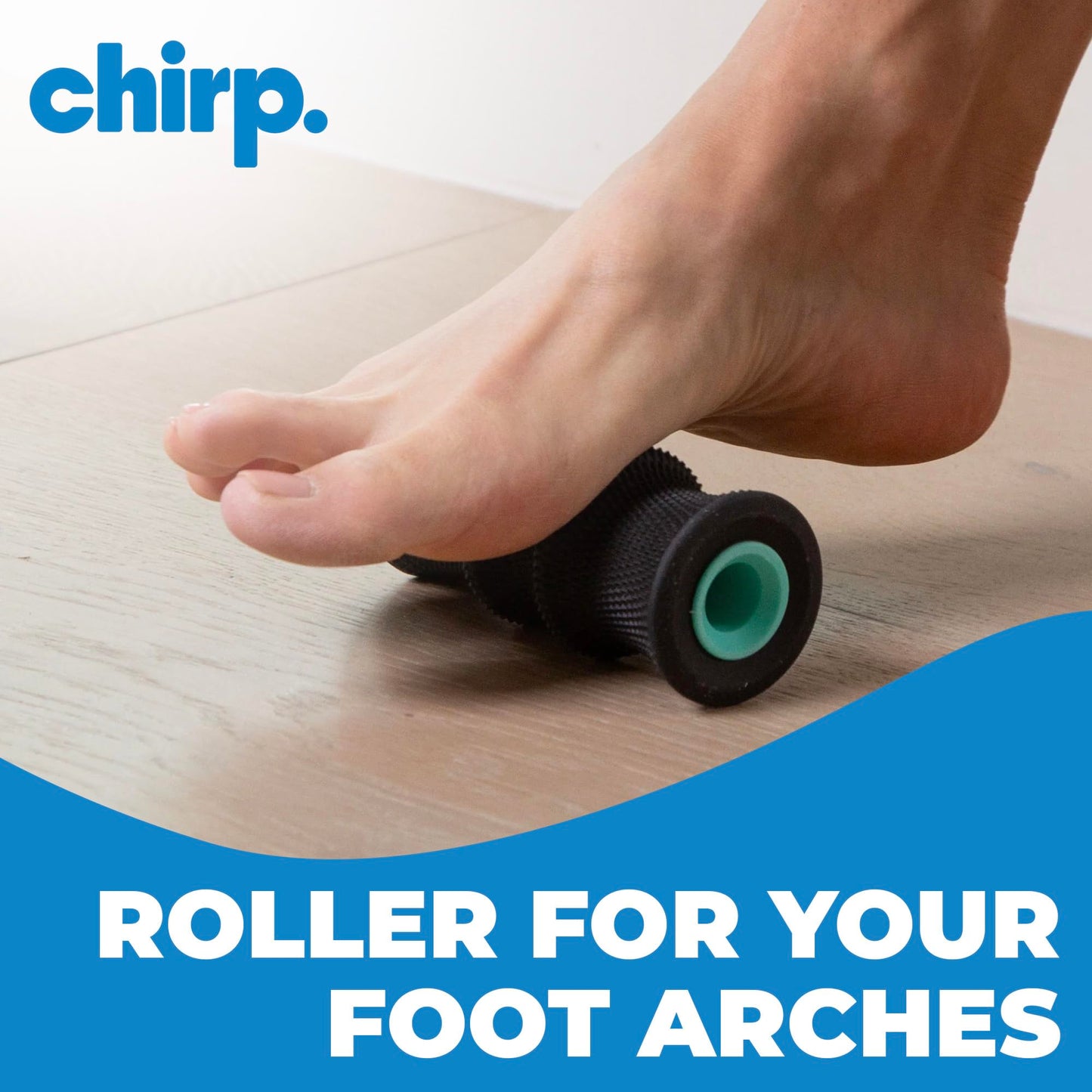 Chirp Wheel Foam Roller - Targeted Back & Neck Pain Relief, Muscle Massage, Trigger Point Therapy, High-Density Foam Tool for Physical Therapy, Stretching & Exercise, 500lbs Capacity, 2 Inch Mint