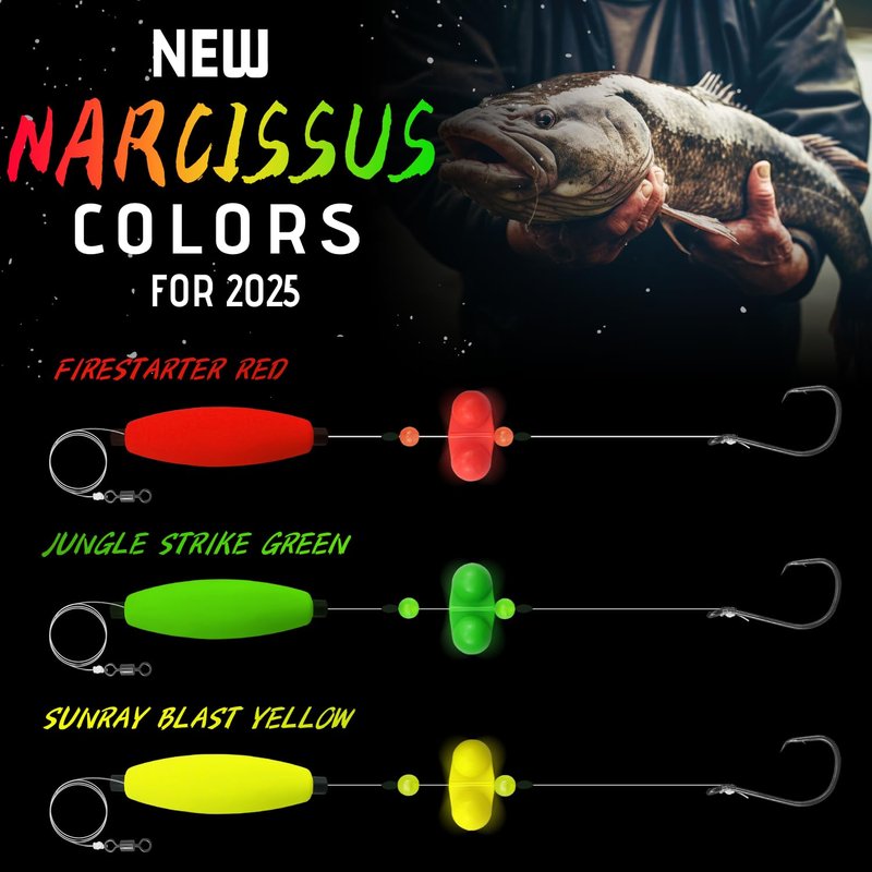 Narcissus Catfish Rigs Set – 6 Pre-Tied Rigs with 2 Sinker Sliders & 2oz Pyramid Sinker, Float Rigs Tackle, Santee Rig, Circle Hooks 6/0 – Complete & Ready-to-Use Kit (Hook Size 6/0-6pcs)