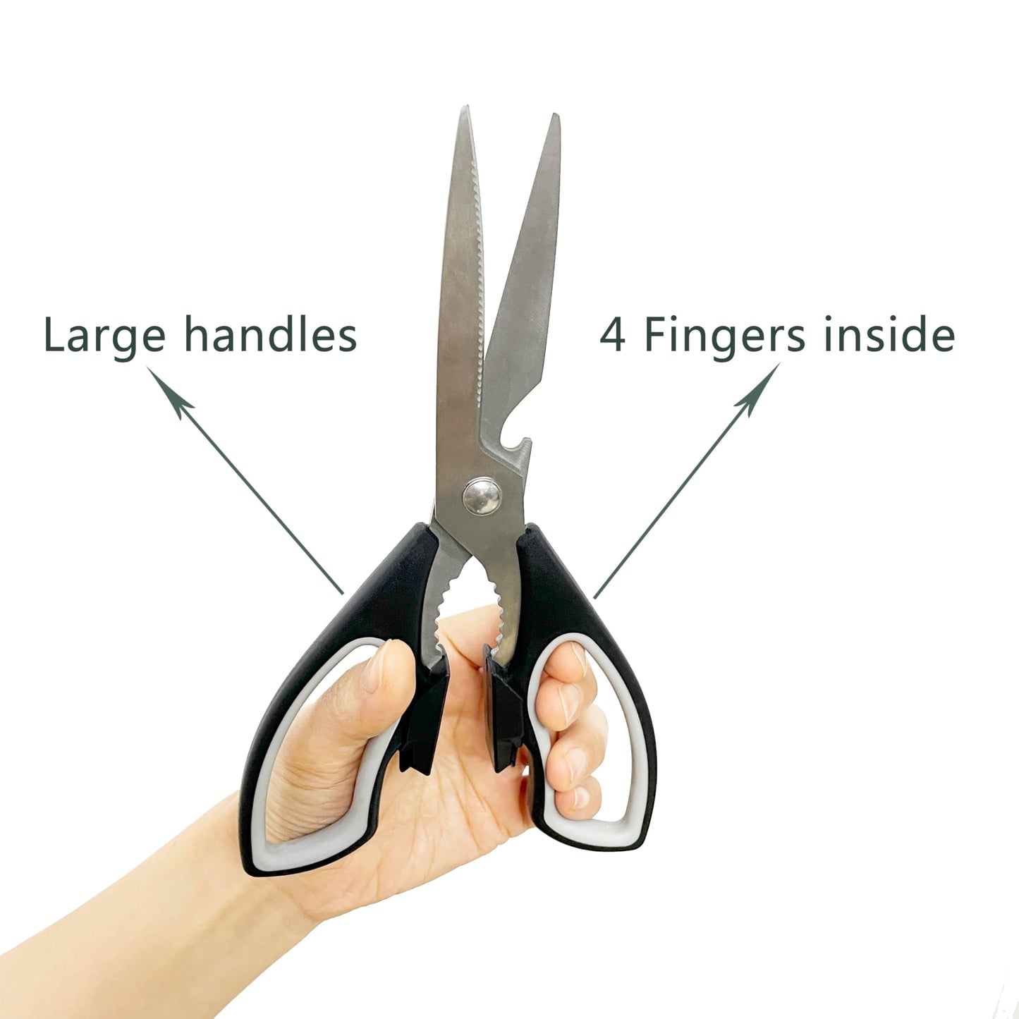 Bat Cat Large Handles Kitchen Ambidextrous Scissors for Women, Large Grip Openings Utensils, Halloween Kitchen Accessories for Vegetables Meat Cutting, Comfortable Ergonomic Fit for Office