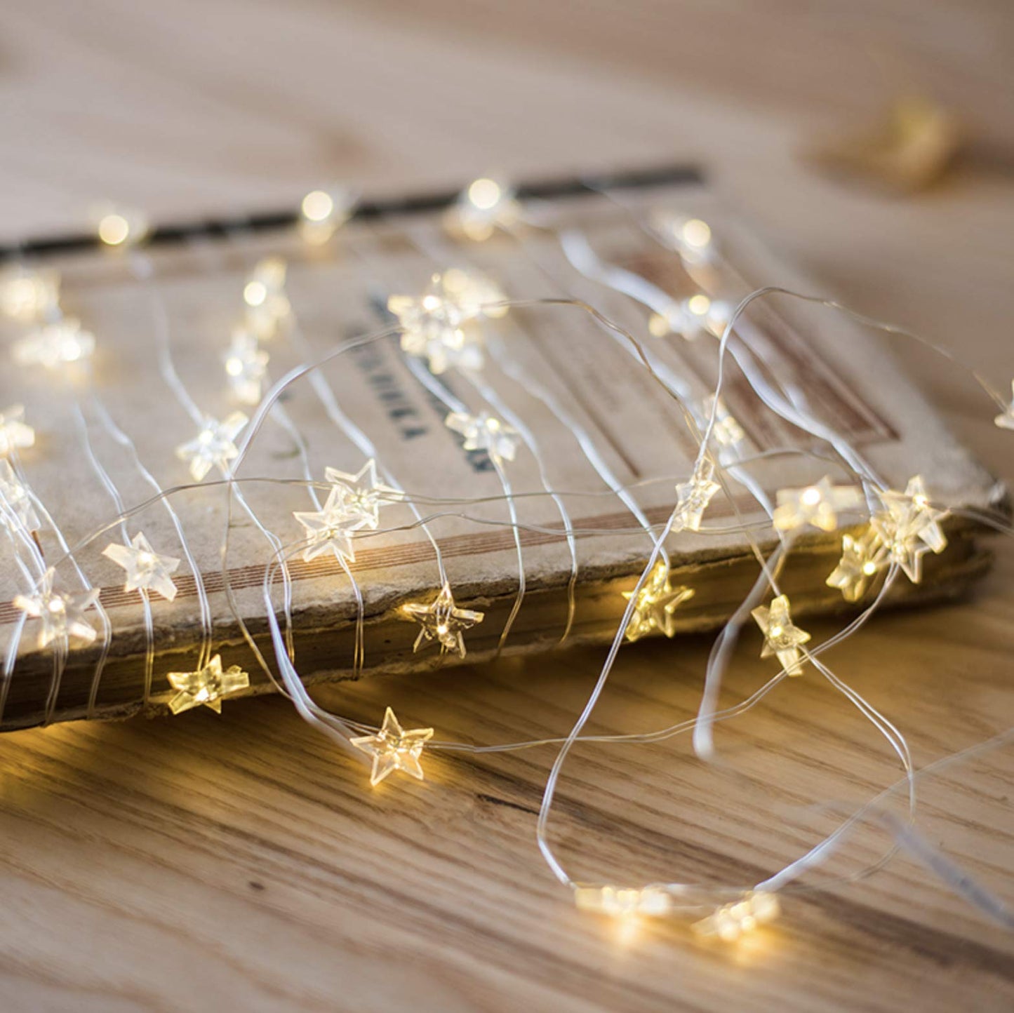 Christmas Fairy Lights 10FT 40LED Star Lights for Bedroom Indoor Battery Operated with Remote Twinkle Twinkle Little Star for Birthday Party Wedding Christmas Home Decoration