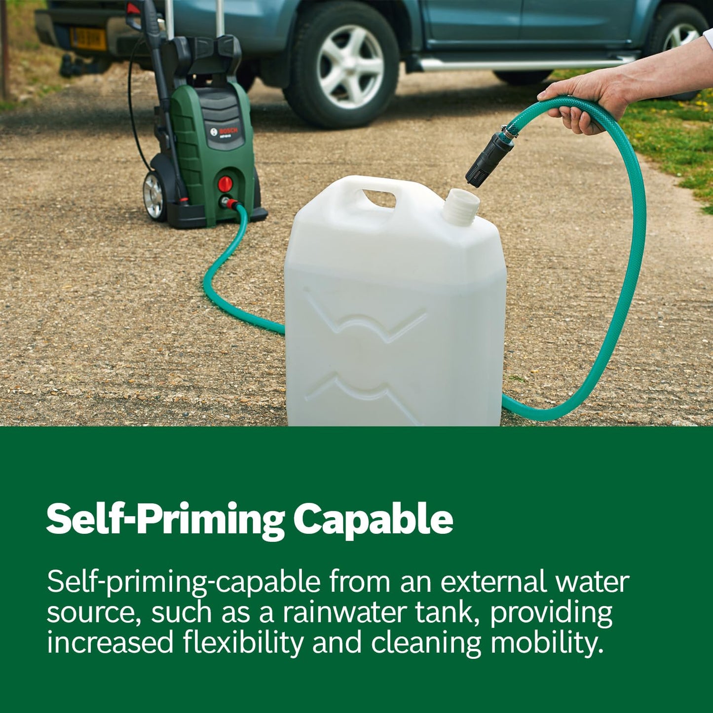 Bosch High Pressure Washer UniversalAquatak 135 (1900 W, 135 Bar Pressure, 450 l/h Flow Rate, with 3-in-1 Nozzle, Detergent Nozzle, and Carrying Handle in Carton Packaging)