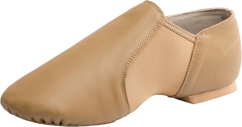 Unisex Leather Jazz Dance Shoes - Slip-On Style for Men & Women | Comfortable Fit