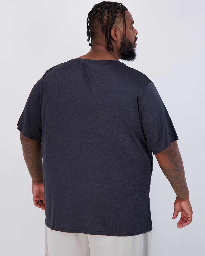 Real Essentials 3 Pack: Men’s Big & Tall Short Sleeve Dry Fit Crew Neck T-Shirt - Gym Workout Athletic Running Tee (3XT-5XT)