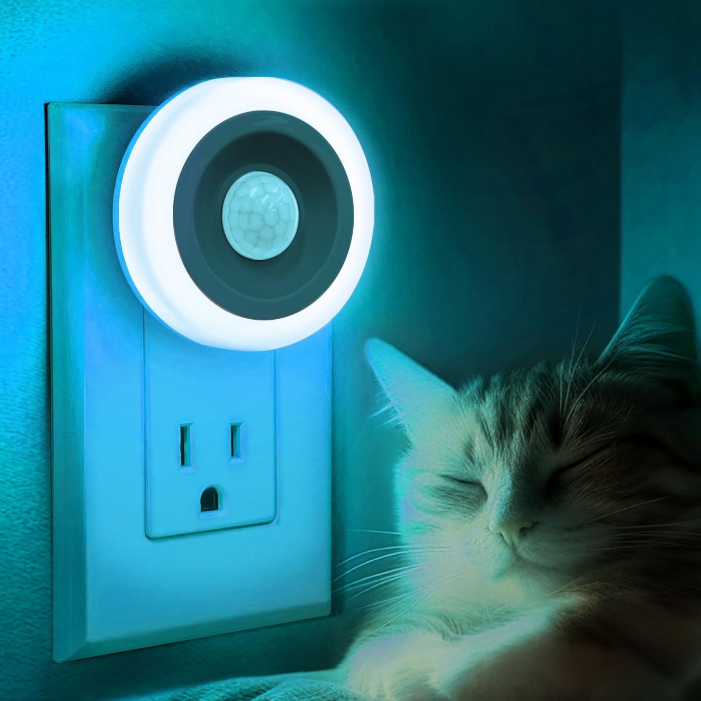 Briignite Motion Sensor Night Light, 4 Pack, Night Lights Plug into Wall, Auto On/Off Motion Activation Nightlight, Energy-Saving 0.6W LED, Daylight White, Ideal for Kids, Bedroom, Bathroom